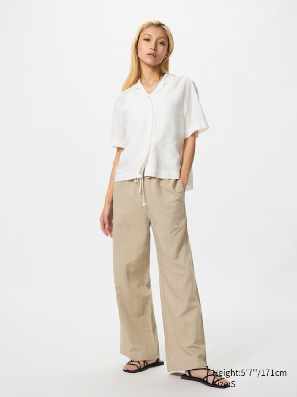 Uniqlo linen blend easy pants size M
